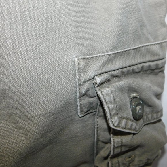 Eddie Bauer Mens 36 Khaki Green Cotton Cargo Shorts - Picture 12 of 13